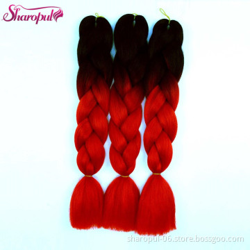 Ombre color synthetic fiber Jumbo Braids Crochet Braids hair in hair extension